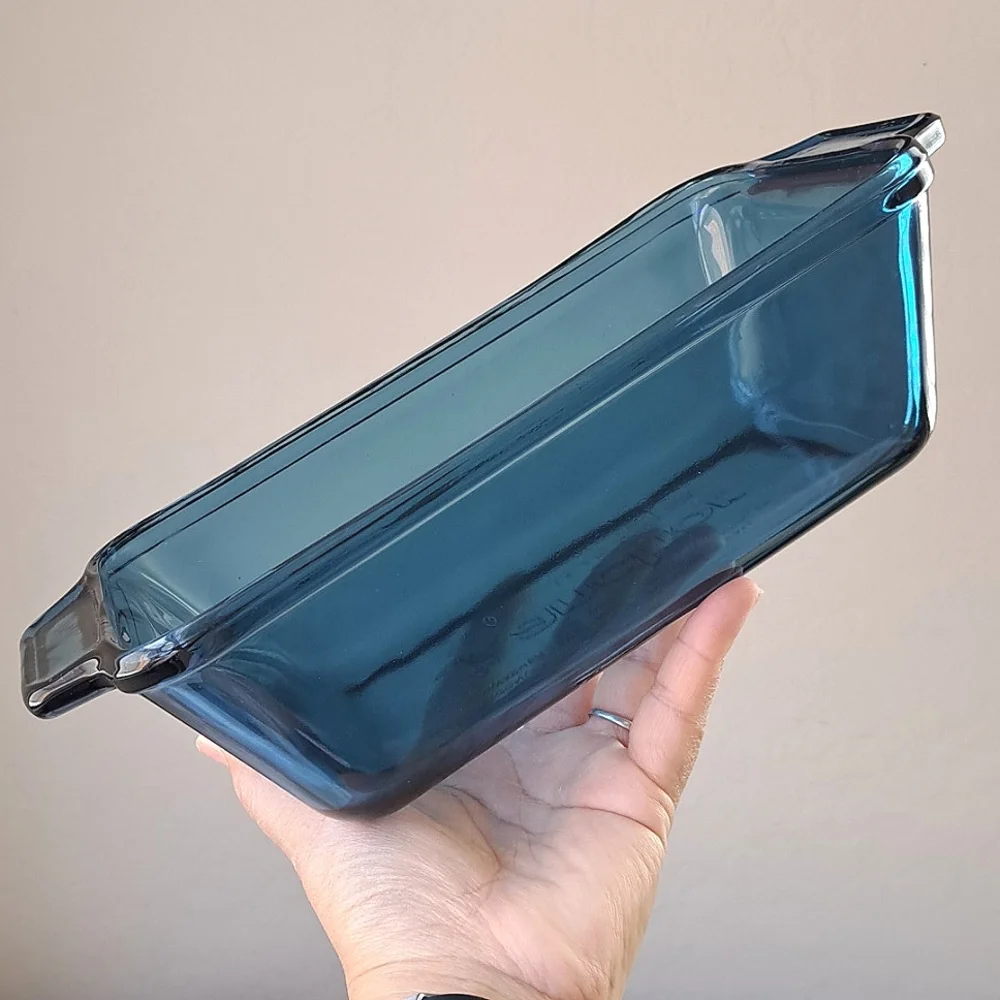 Anchor Hocking Cobalt Blue Glass Loaf Pan 1.5 QT Baking Dish